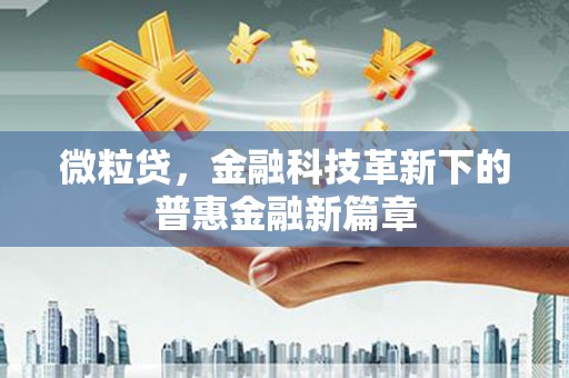 莱城微粒贷，金融科技革新下的普惠金融新篇章