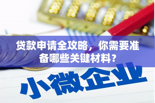 莱城贷款申请全攻略，你需要准备哪些关键材料？