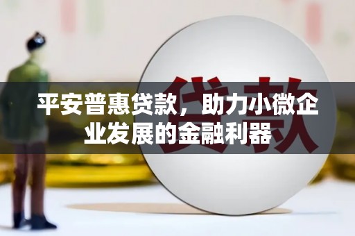 莱城平安普惠贷款，助力小微企业发展的金融利器