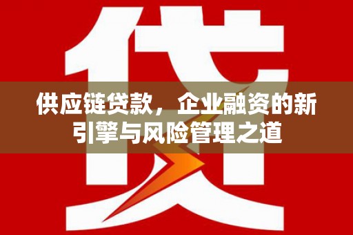 莱城供应链贷款，企业融资的新引擎与风险管理之道