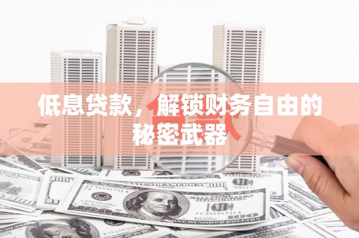 莱城低息贷款，解锁财务自由的秘密武器