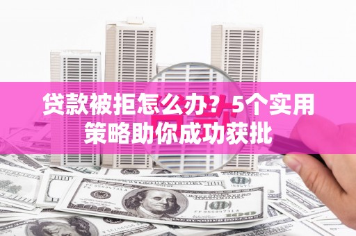 莱城贷款被拒怎么办？5个实用策略助你成功获批