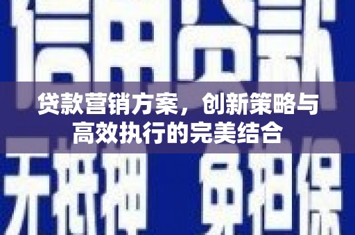 莱城贷款营销方案，创新策略与高效执行的完美结合