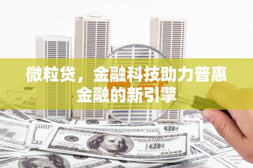 莱城微粒贷，金融科技助力普惠金融的新引擎