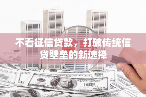 莱城不看征信贷款，打破传统信贷壁垒的新选择