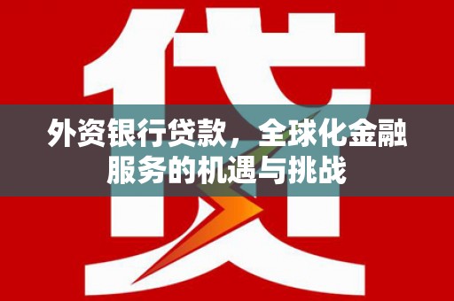 莱城外资银行贷款，全球化金融服务的机遇与挑战