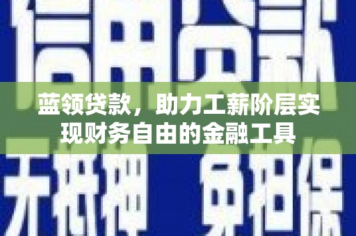 莱城蓝领贷款，助力工薪阶层实现财务自由的金融工具