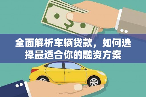 莱城全面解析车辆贷款，如何选择最适合你的融资方案