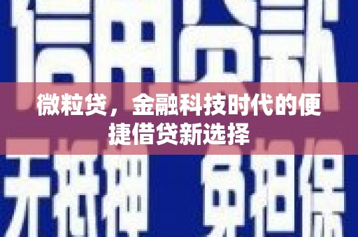 莱城微粒贷，金融科技时代的便捷借贷新选择